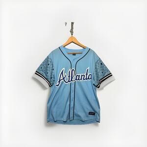 Atlanta Braves x Harry Potter Baseball Jersey Adult XL Blue Hogwarts MLB